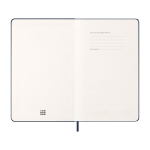 12-month weekly planner in leather-look paper with hard cover Moleskine blue colour fifth view