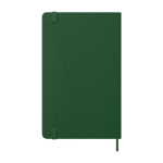 12-month weekly planner in leather-look paper with hard cover Moleskine green colour second rear view