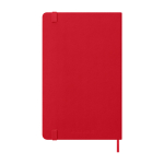 12-month weekly planner in leather-look paper with hard cover Moleskine dark red colour second rear view