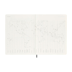Large weekly leather-colour paper soft cover Moleskine diary black colour close-up view 1