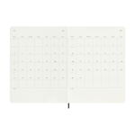 Large weekly leather-colour paper soft cover Moleskine diary black colour third view