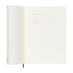 Large weekly leather-colour paper soft cover Moleskine diary black colour fifth view