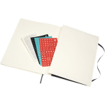 Large weekly leather-colour paper soft cover Moleskine diary black colour