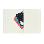Large weekly leather-colour paper soft cover Moleskine diary blue colour second view