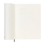 Large weekly leather-colour paper soft cover Moleskine diary blue colour fifth view