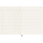 Large weekly leather-colour paper soft cover Moleskine diary blue colour fourth view