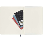 Large weekly leather-colour paper soft cover Moleskine diary blue colour fifth view