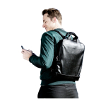 Elegant vertical backpack sleeve for devices Moleskine Classic 15” black colour lifestyle image