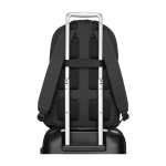 Moleskine Metro 15” backpack with compartments and mesh back panel black colour fourth view
