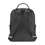 Elegant leather backpack with urban style Moleskine Classic 15” black colour second rear view