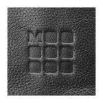 Elegant leather backpack with urban style Moleskine Classic 15” black colour close-up view 2