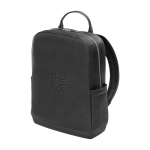 Elegant leather backpack with urban style Moleskine Classic 15” black colour printed logo view 2