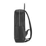 Elegant leather backpack with urban style Moleskine Classic 15” black colour side view