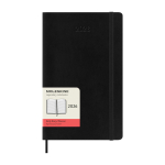 Moleskine daily diary with soft cover and elastic closure black colour