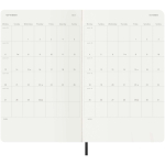Moleskine daily diary with soft cover and elastic closure black colour fourth view