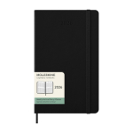Vertical weekly diary with elastic closure and inner pocket Moleskine black colour