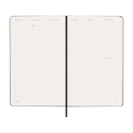 Vertical weekly diary with elastic closure and inner pocket Moleskine black colour fourth view