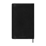 Softcover weekly planner in plastic leather with Moleskine bookmark black colour second rear view