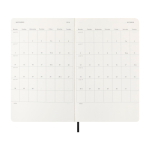 Softcover weekly planner in plastic leather with Moleskine bookmark black colour third view