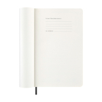 Softcover weekly planner in plastic leather with Moleskine bookmark black colour fifth view