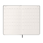 Horizontal weekly planner with inner pocket Moleskine black colour third view