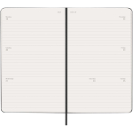 Horizontal weekly planner with inner pocket Moleskine black colour third view