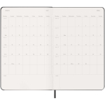 Horizontal weekly planner with inner pocket Moleskine black colour fourth view