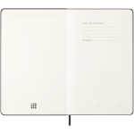 Horizontal weekly planner with inner pocket Moleskine black colour fifth view