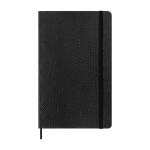 XL vegan softcover notebook with python effect Moleskine Vegea Boa, ruled pages black colour