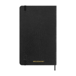 XL vegan softcover notebook with python effect Moleskine Vegea Boa, ruled pages black colour second rear view