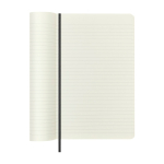 XL vegan softcover notebook with python effect Moleskine Vegea Boa, ruled pages black colour third view