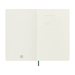 XL vegan softcover notebook with python effect Moleskine Vegea Boa, ruled pages green colour second view