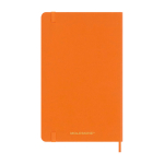 XL soft cover vegan Moleskine Vegea Capri lined notebook orange colour second rear view