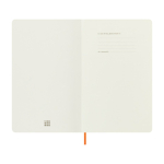 XL soft cover vegan Moleskine Vegea Capri lined notebook orange colour second view