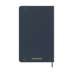 XL soft cover vegan Moleskine Vegea Capri lined notebook blue gray colour second rear view