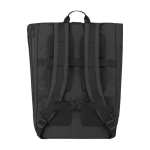 Urban roll-top backpack with compartments Moleskine Metro 15'' black colour second rear view