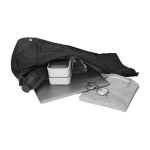 Urban roll-top backpack with compartments Moleskine Metro 15'' black colour