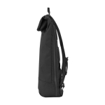 Urban roll-top backpack with compartments Moleskine Metro 15'' black colour side view