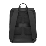 Slim backpack with magnetic closure and zip Moleskine Metro Slim 15” black colour second rear view