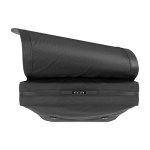 Slim backpack with magnetic closure and zip Moleskine Metro Slim 15” black colour close-up view 1