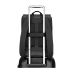 Slim backpack with magnetic closure and zip Moleskine Metro Slim 15” black colour third view