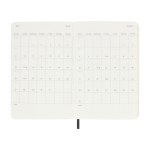 Pocket weekly diary with soft cover and elastic closure Moleskine black colour third view