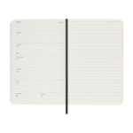 Pocket weekly diary with soft cover and elastic closure Moleskine black colour fourth view