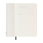 Pocket weekly diary with soft cover and elastic closure Moleskine black colour fifth view