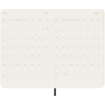 Pocket weekly diary with soft cover and elastic closure Moleskine black colour fourth view