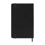 Pocket daily diary with hard cover and inner pocket Moleskine black colour second rear view