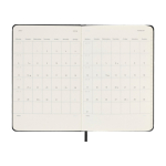 Pocket daily diary with hard cover and inner pocket Moleskine black colour third view