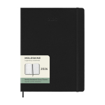 Large weekly diary with elastic closure and hard cover Moleskine black colour