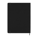 Large weekly diary with elastic closure and hard cover Moleskine black colour second rear view