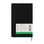 Undated weekly planner to start whenever you want Moleskine black colour third rear view